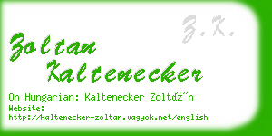 zoltan kaltenecker business card